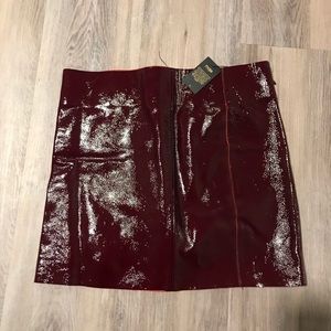 Maje Vinyl mini skirt